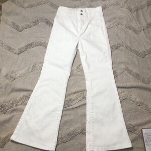Free People White Flare Jeans